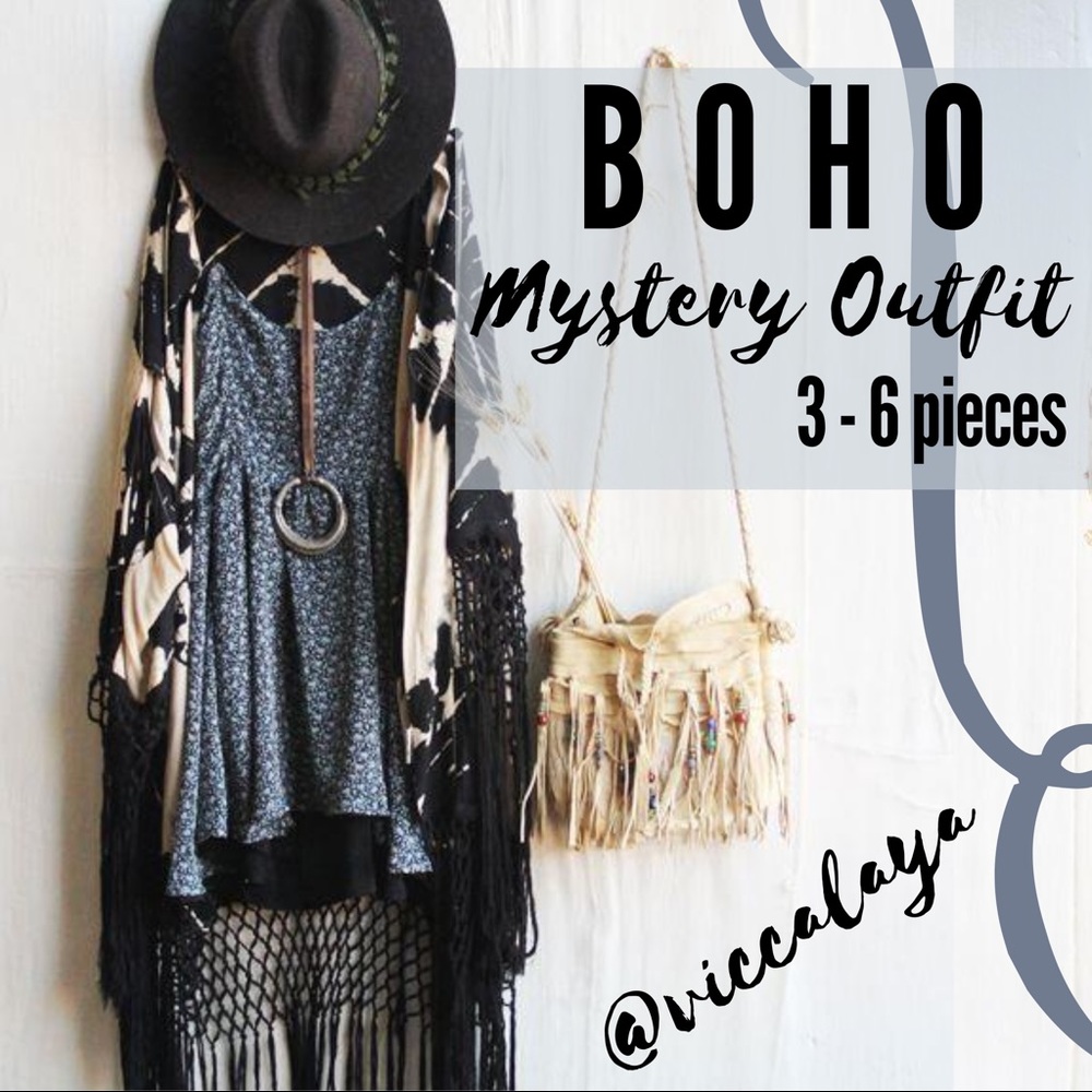 5+ piece Boho Styled Mystery Outfit Box Surprise